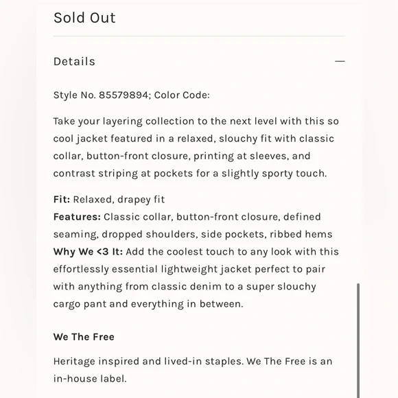 Free People Heritage Track Jacket Size Large NWT - Picture 3 of 13